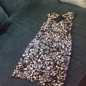 Nanette Lepore leopard print 100% silk dress